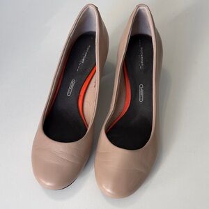 Rockport Women's Tan Block Heels 8